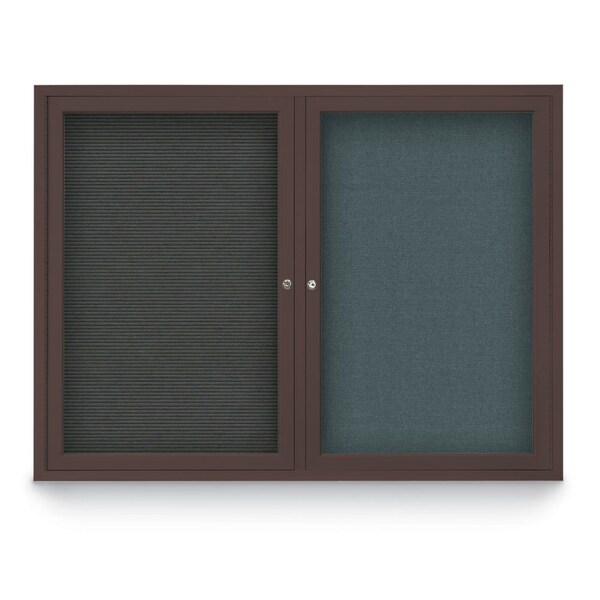 United Visual Products Corkboard, Surf /Black, 18" x 24" UV414I-BLACK-SURF - main